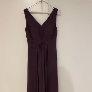 Plum bridesmaid dress. Azazie A8